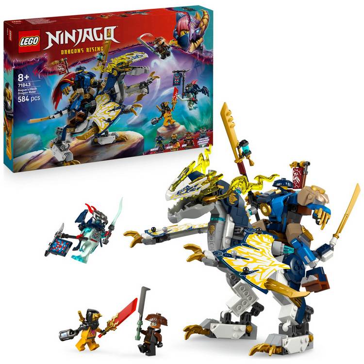 LEGO NINJAGO Rogue's Mech Dragon Rider Ninja Toy Set 71843 0