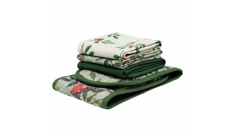 Argos Home Robin Kitchen Textiles Set - Green