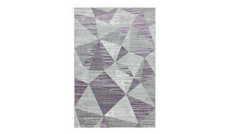 Mega Flooring Grey Modern Chequered Rug - 120 x 170cm