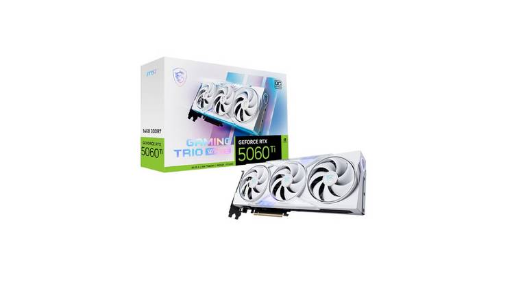 MSI GeForce RTX 5060 16GB Gaming Trio OC White Graphics Card