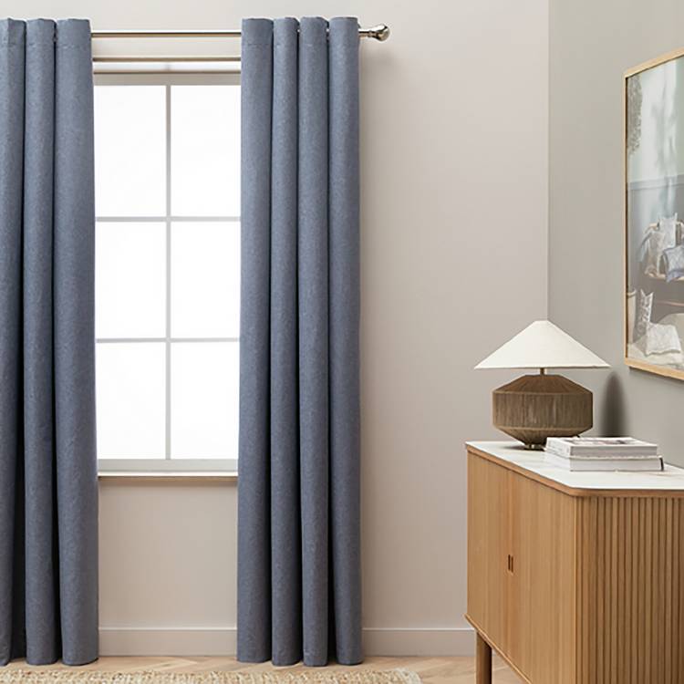 Habitat Blackout Eyelet Curtain - Navy - 183x117cm 0