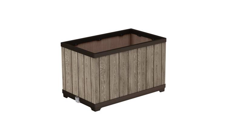 Keter Signature 45.5cm Rectangle Resin Brown Planter