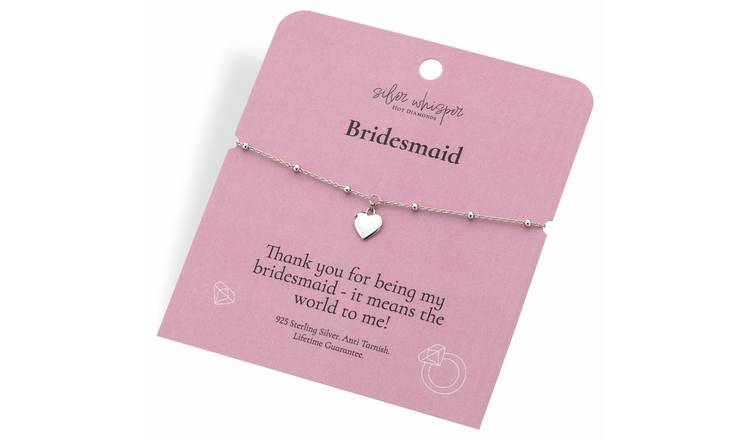 Hot Diamonds Sterling Silver Bridesmaid Heart Charm Bracelet