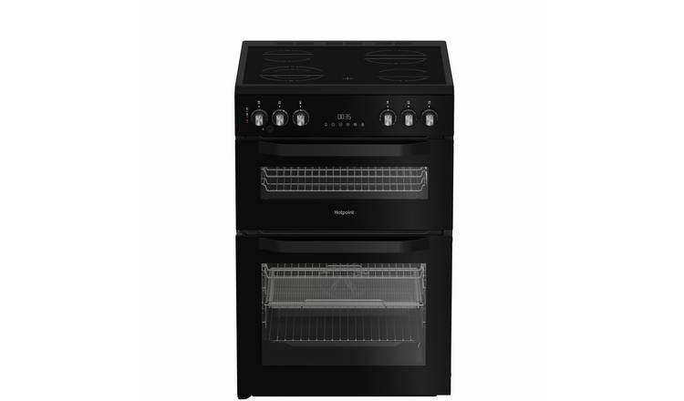 Hotpoint HDE6VDCASB1 60cm Double Oven Electric Cooker -Black