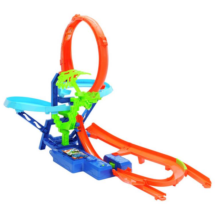 Stunt Tracks Mid-Air Crash Playset with 1:64 Scale Toy Car 0