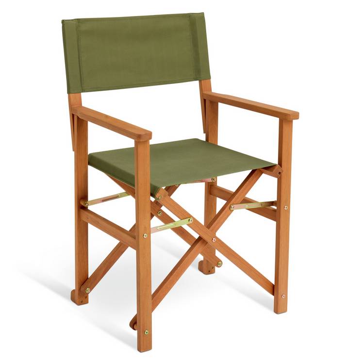 Habitat x Scion Folding Wooden Garden Director Chair - Green 0