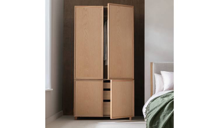 Habitat Weston 4 Door 3 Drawer Wardrobe - Oak
