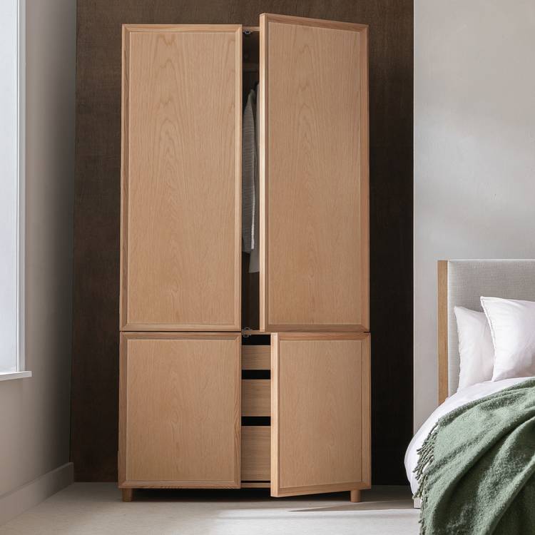 Habitat Weston 4 Door 3 Drawer Wardrobe - Oak 0