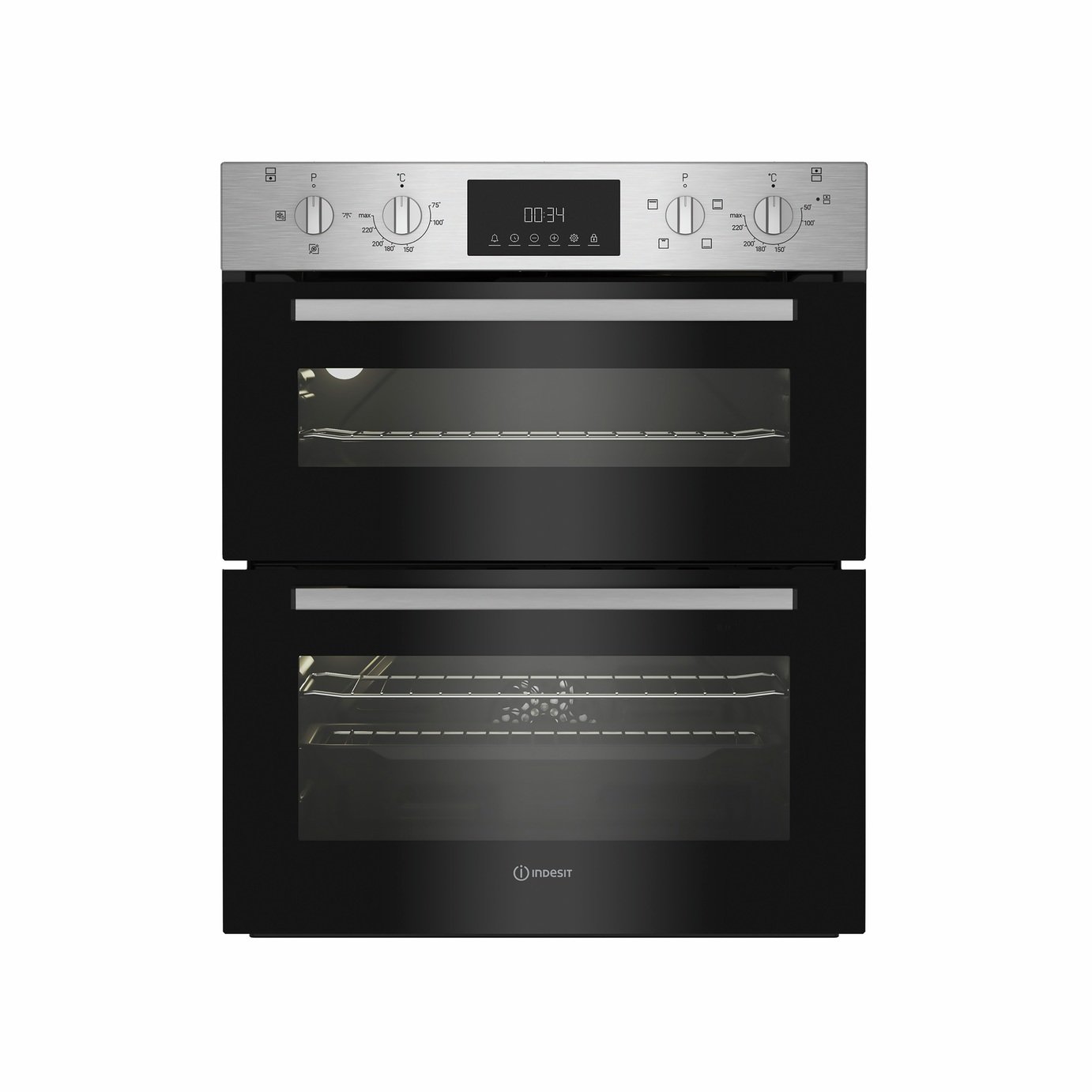 Indesit DUI10DIX Built Under Double Electric Oven - S/Steel