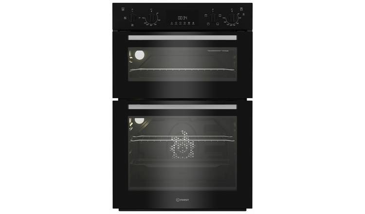 Indesit DII10DB Built In Double Electric Oven - Black