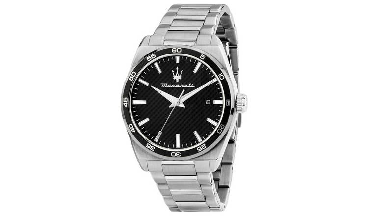Maserati Index Black Dial Stainless Steel Bracelet Watch