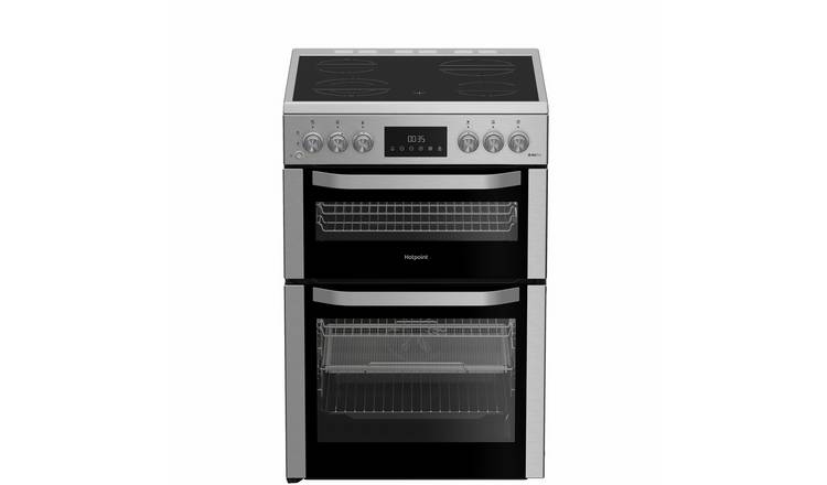 Hotpoint HDE6VDCASX 50cm Double Oven Electric Cooker-S/Steel