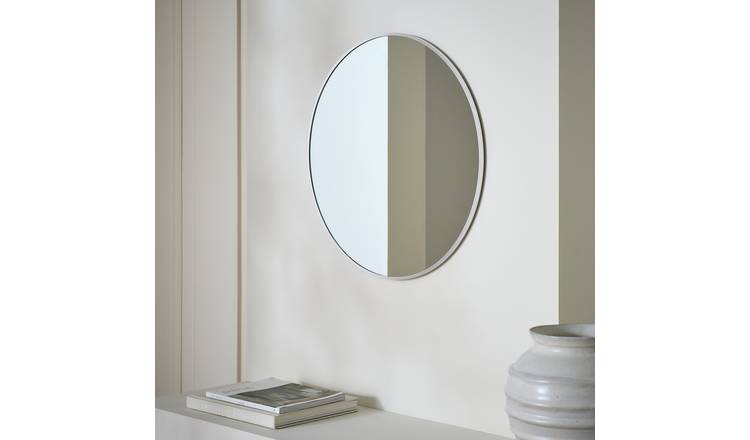 Habitat Silver Round Wall Mirror - 50x50cm