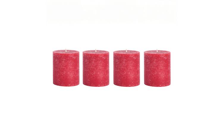 Argos Home Small Pillar Candles - Set of 4