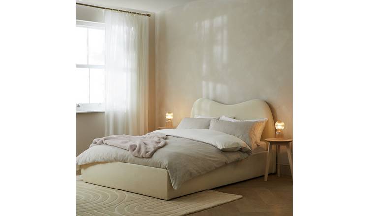 Habitat Orton Superking End Lift Ottoman Bed - Natural