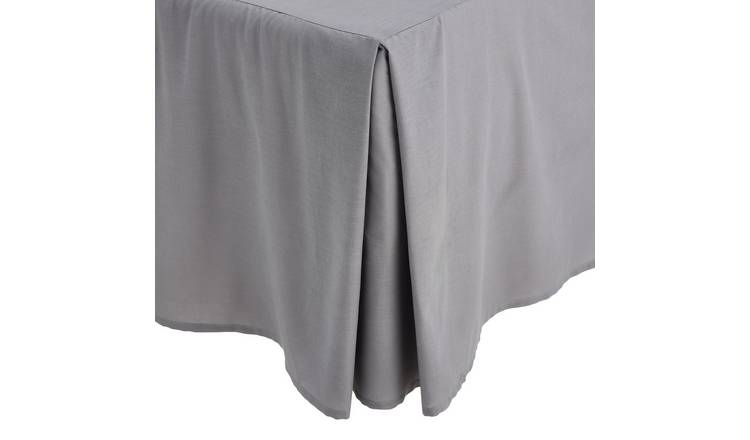 Habitat Easycare Plain Grey Valance - Small double