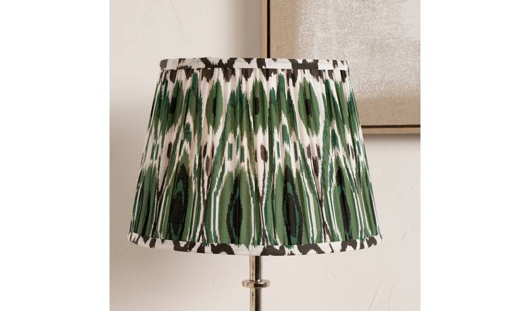 Pacific Izara Green Ikat Mushroom Pleat Lampshade - 30cm
