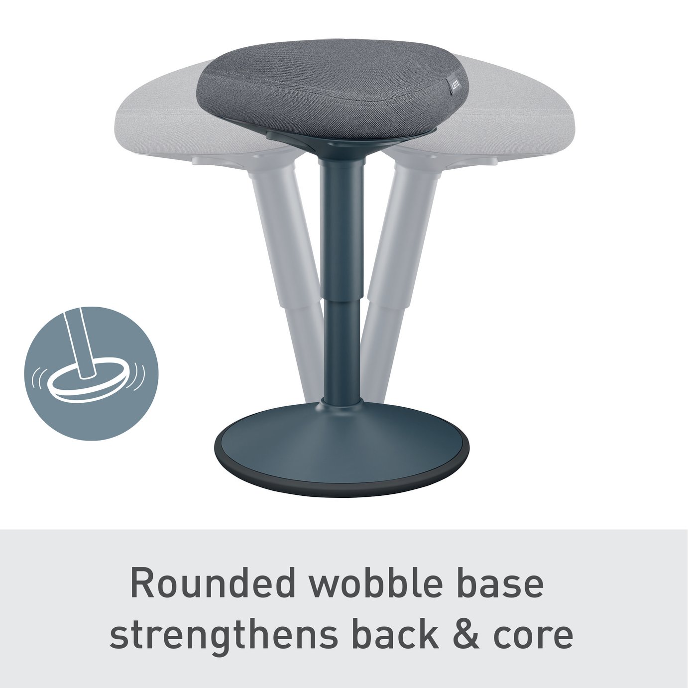 Buy Leitz Ergo Cosy Active Sitting Stool - Dark Grey | Office