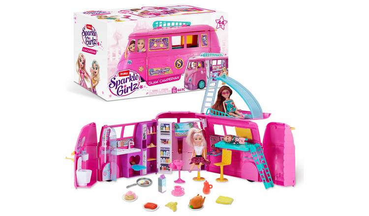 Sparkle Girlz Retro Campervan Doll Playset