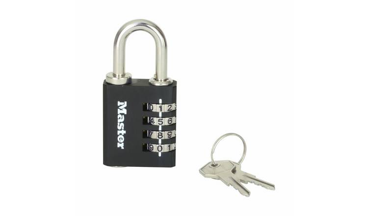 Master Lock 7641EURDBLK Combi Padlock with Override Key
