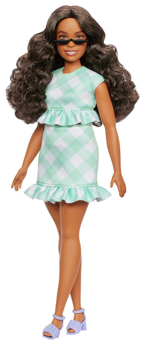 Buy Barbie Fashionistas Doll in Green Gingham Dress | Dolls
