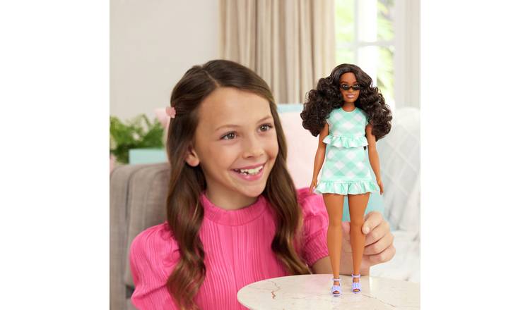 Buy Barbie Fashionistas Doll in Green Gingham Dress | Dolls | Argos