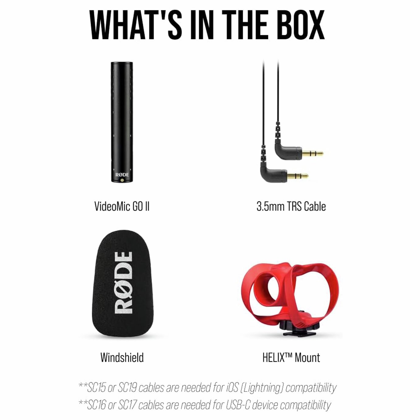 Buy Rode GO II Videomic With Helix Mount - Black | USB microphones