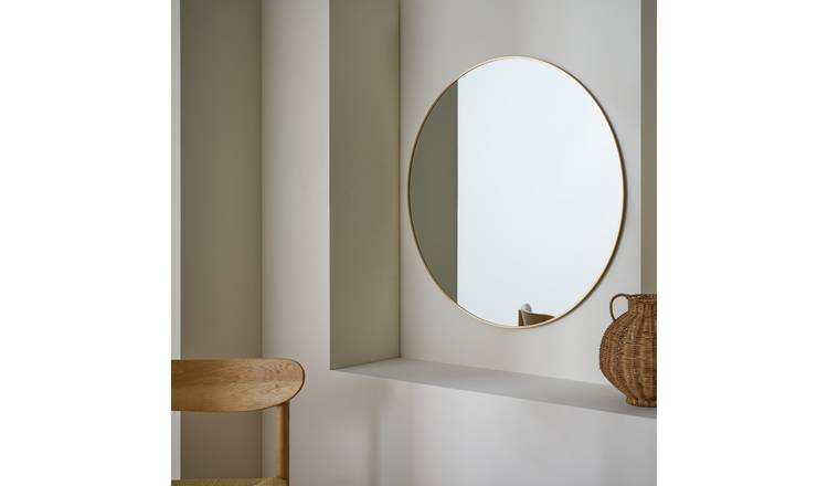 Habitat Gold Round Wall Mirror - 80x80cm