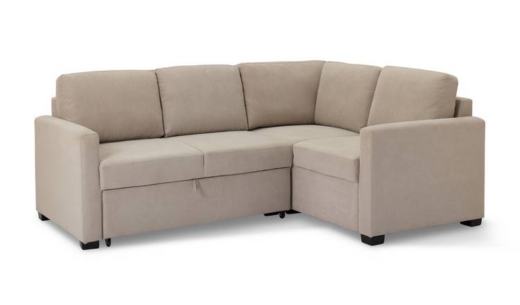 Habitat Reagan Fabric Right Hand Corner Sofa Bed - Natural