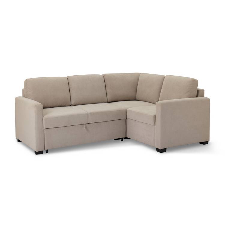 Habitat Reagan Fabric Right Hand Corner Sofa Bed - Natural 0