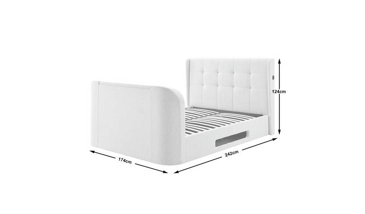 Koble Wafer Double Smart TV Bed - Cream