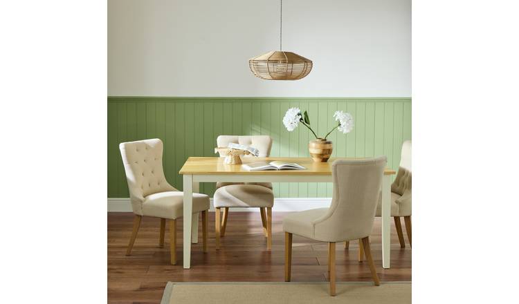 Argos Home Chicago Cream Dining Table & 4 Cream Chairs