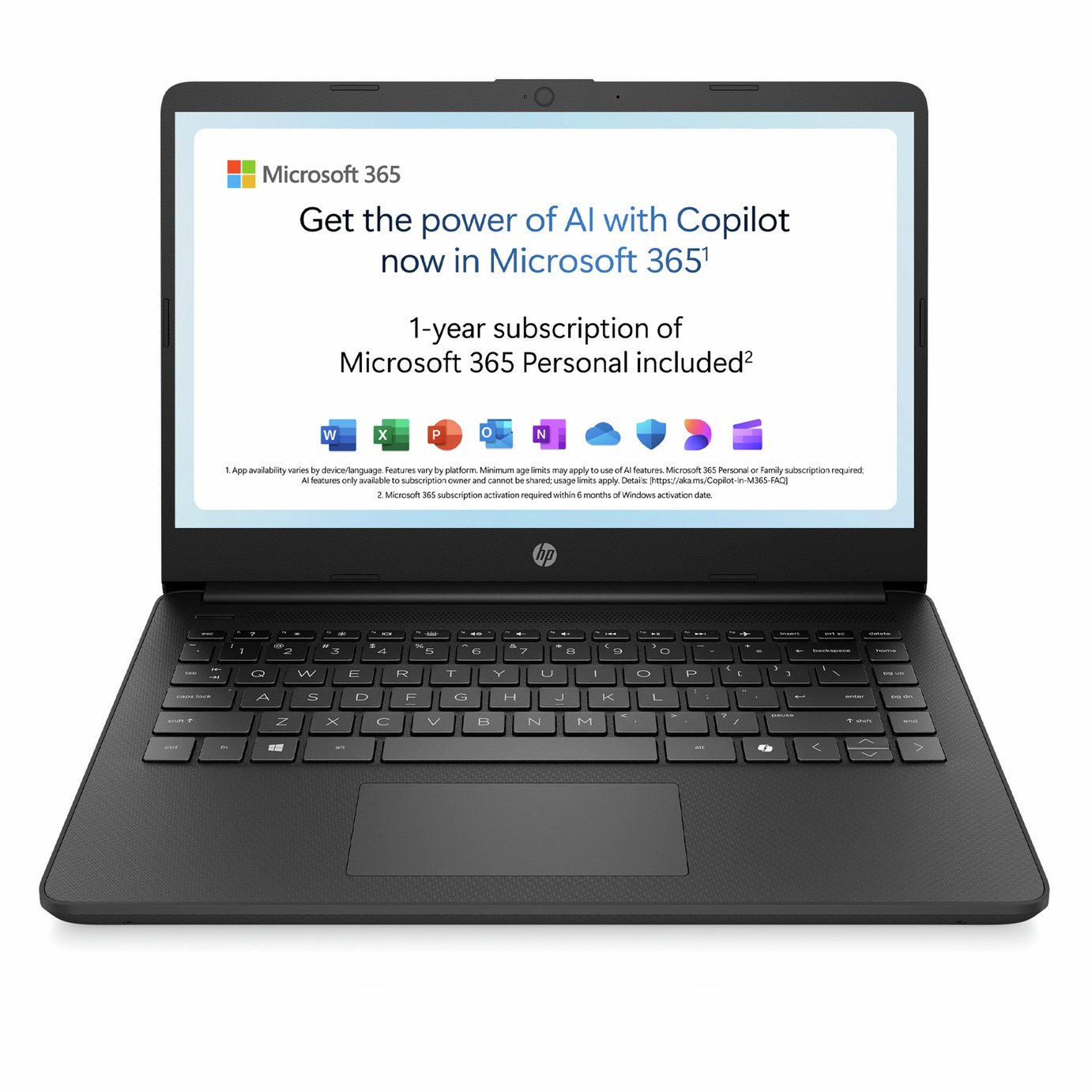 HP 14s-dq3001na 14in Intel Celeron 4GB 64GB Laptop - Black