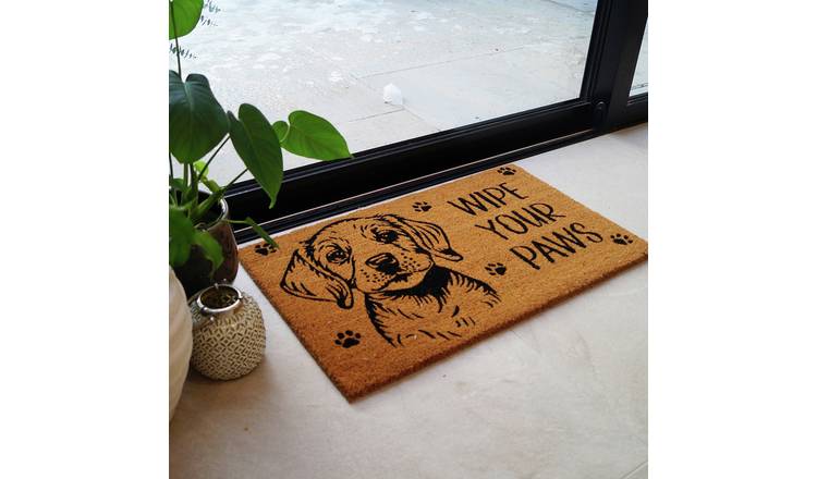 Mighty Mats Latex Backed Natural Paws Doormat - 45x75cm