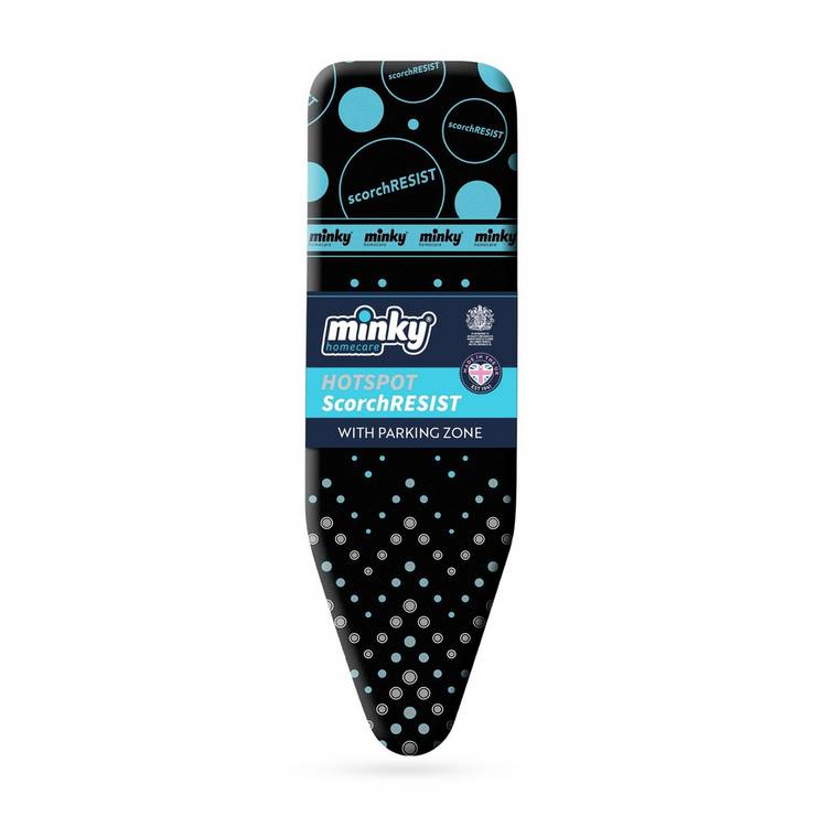 Minky 122x38cm Scorch Resist Ironing Board Cover- Black 0