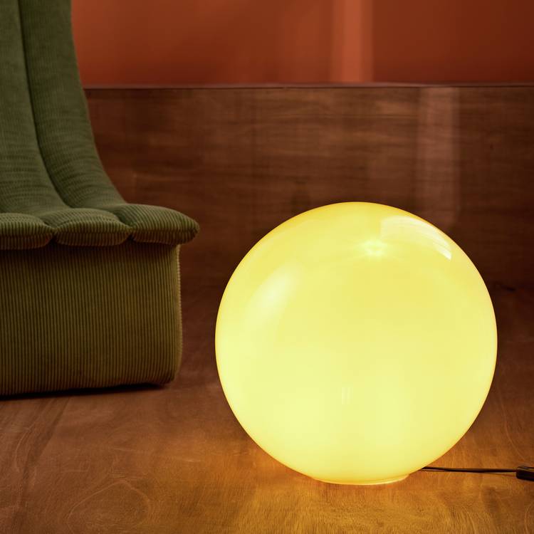 Habitat Caliban XL Globe Glass Lamp - Yellow 0
