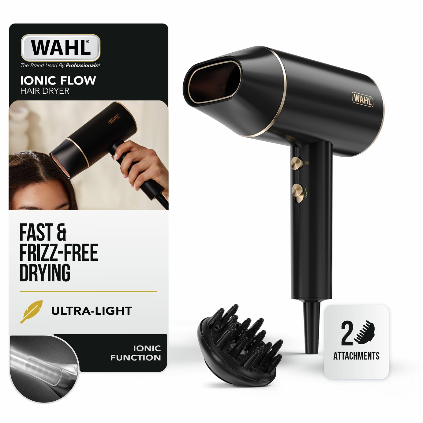 Buy Wahl Ionic Flow Lightweight Hair Dryer | Hair dryers | Argos