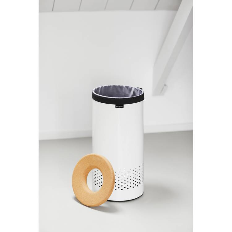 Brabantia 35 Litre Laundry Container Lid Bin - White 0