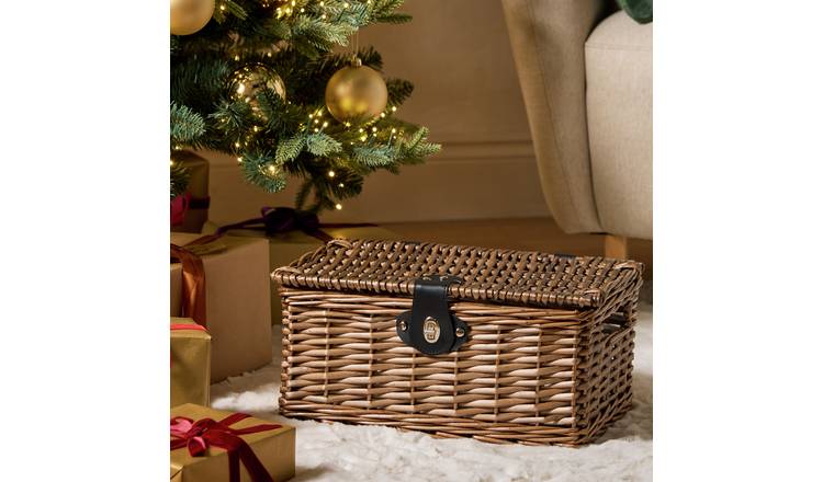 Argos Home Natural Woven Christmas Gift Basket