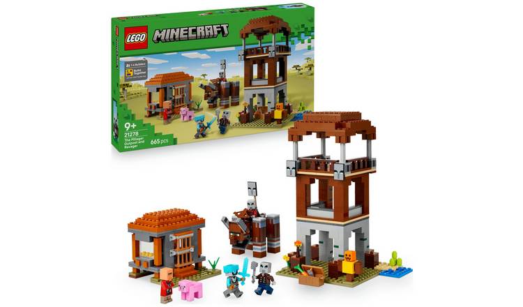 LEGO Minecraft The Pillager Outpost and Ravager Toy 21278