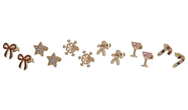 Liars & Lovers Christmas Motif Stud Earrings Set