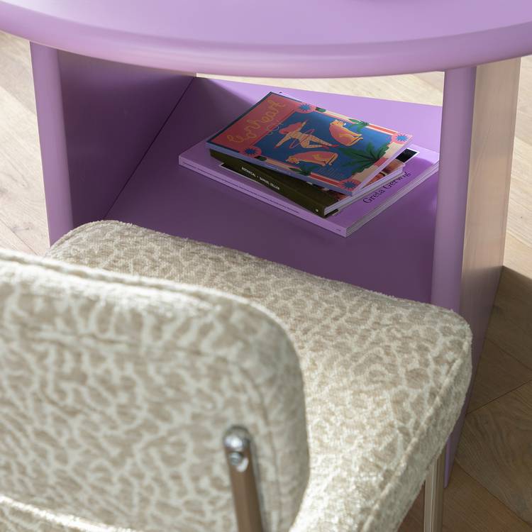 Habitat Geller Purple Dining Table & 4 Natural Chairs  0