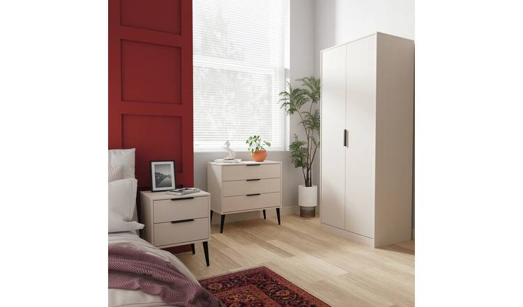 Welcome Talia 3 Piece 2 Door Wardrobe Set - Beige
