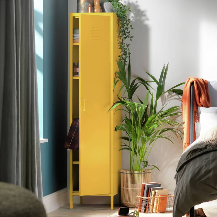 Habitat Tall 1 Door 4 Shelf Locker - Mustard 0