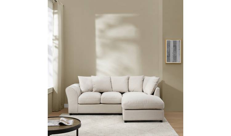 Argos Home Harry Small Right Hand Corner Chaise Sofa-Natural