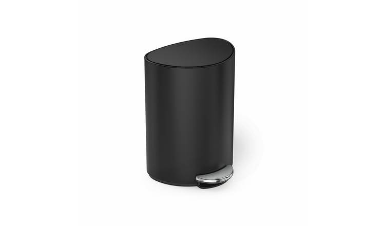 Simplehuman 6L Round Bathroom Pedal Bin - Black