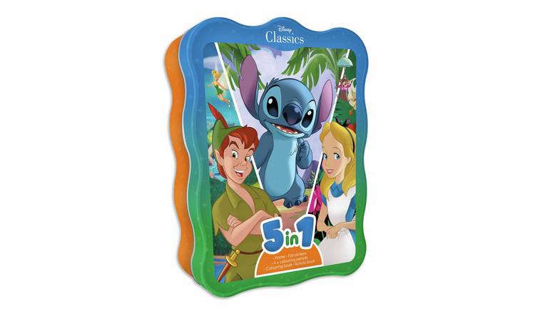 Igloo Books Disney Characters  5 in 1 Activity Book Tin