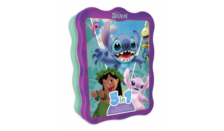 Igloo Books Disney Stitch 5 in 1 Activity Book Tin