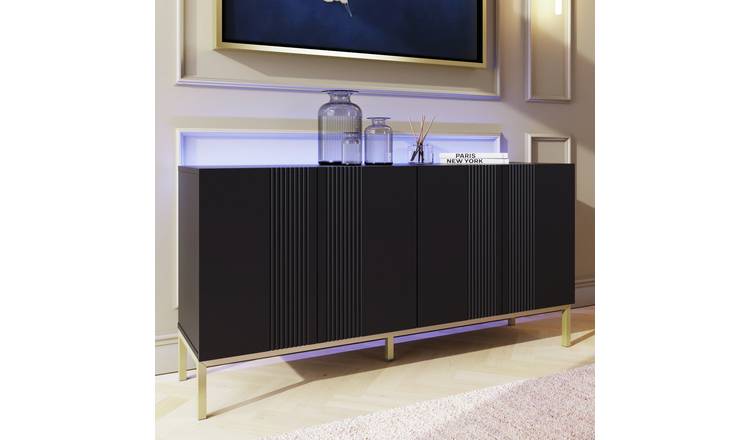 Frank Olsen Iona 4 Door Sideboard - Black