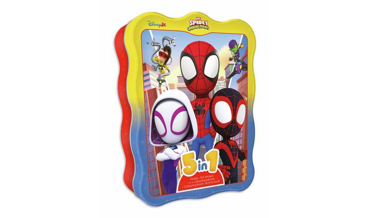 Igloo Books Marvel Spidey & Friends 5 in 1 Activity Book Tin